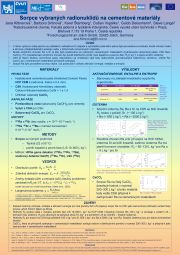 Jana Kittnerová a další - Sorpce vybraných radionuklidů na cementové materiály